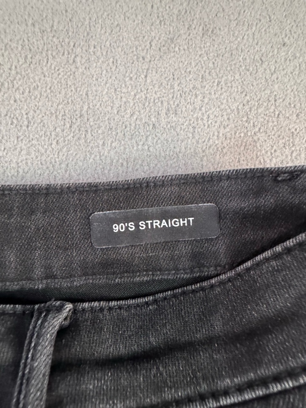 Judy Blue Charcoal Black Denim Distressed 90’s Straight Jeans, size 29 - Picture 9 of 16